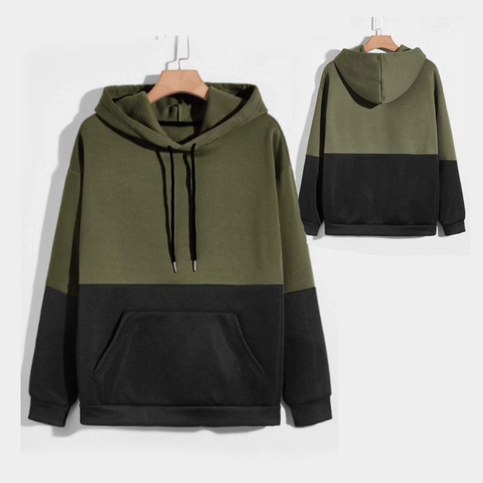 Áo Khoác Hoodie Chui Đầu Màu Xanh Lá Quân Đội 2D Màu Đen Dành Cho Nam Nữ / Cặp Đôi / Cặp Đôi Có Sẵn Size Lớn Jumb