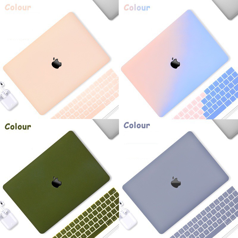 hot  Case Macbook Air 13" (2018-2020) model A1932 màu pastel 4 (Tặng kèm Nút chống bụi + bộ gãy sạc)