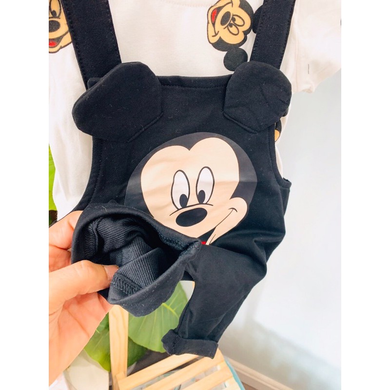Bộ Quần Áo Yếm Cho Bé Trai Và Bé Gái HÌnh Chuột Mickey - Trending Kids