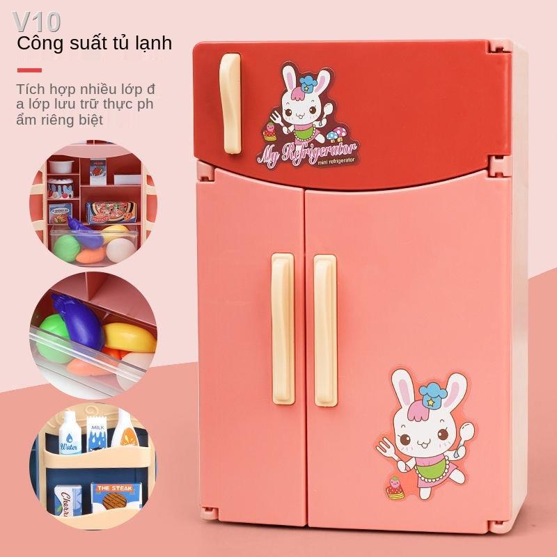 ●●✓Đồ chơi trẻ em bộ nhà bếp tủ lạnh bé trai và gái nấu ăn 3-6 tuổi