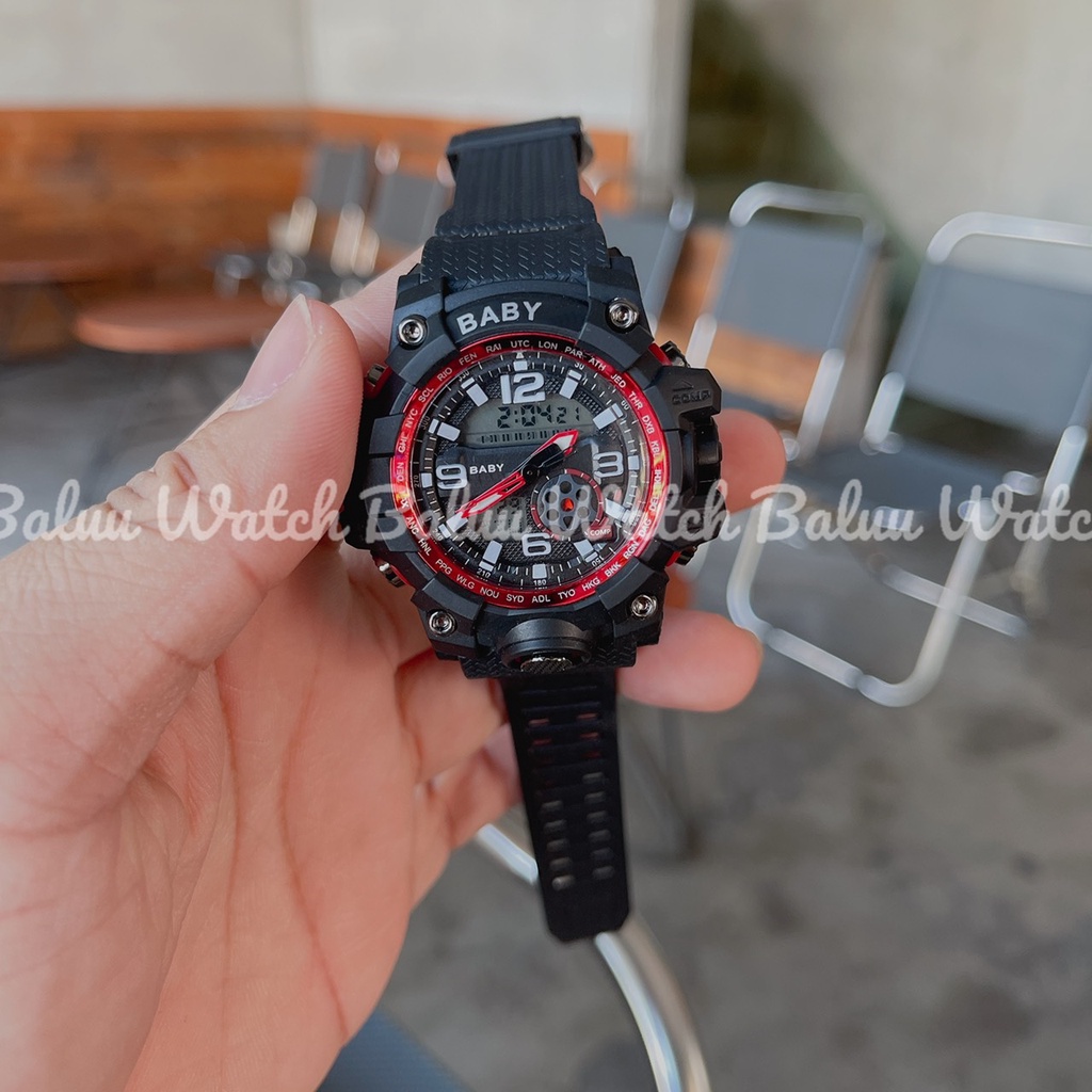 Đồng hồ thể thao nam nữ kim điện tử - GA1100 viền đỏ | BigBuy360 - bigbuy360.vn