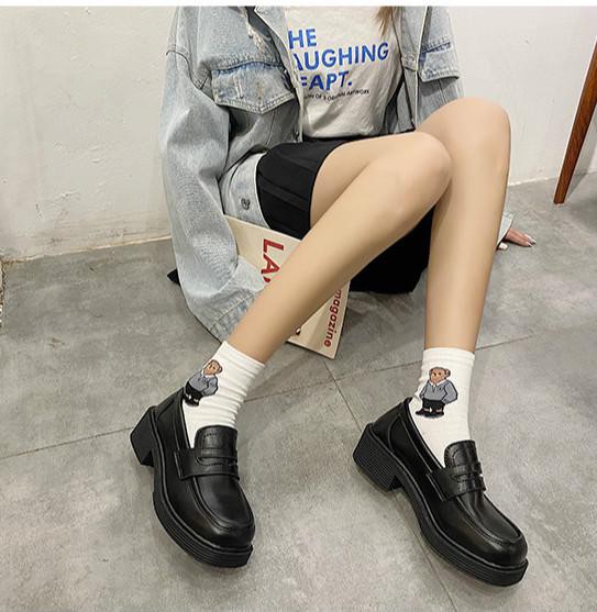 [ Mã 66CBSALE giảm 30K đơn 200K] Giày Đế Dày Phong Cách Anh Quốc Đáng Yêu Dễ Thương Cho Nữ | BigBuy360 - bigbuy360.vn