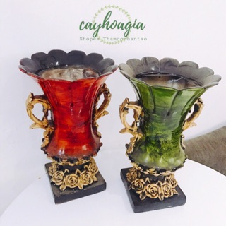 Bình Cắm Hoa Giả Cổ Cúp Đồng