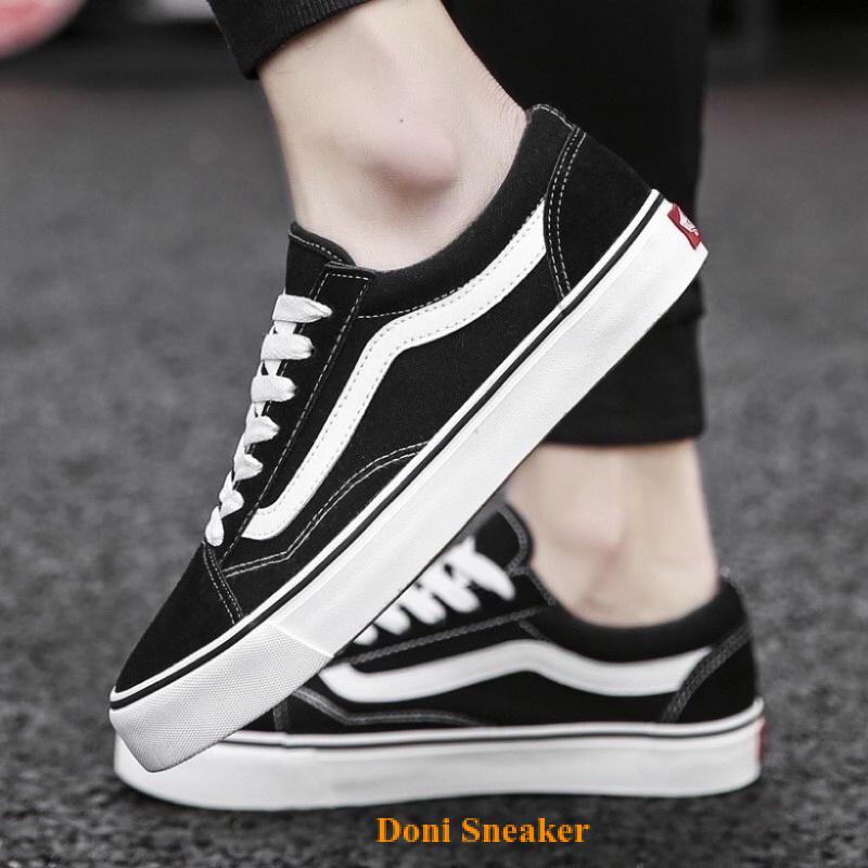Giày Sneaker Nam Nữ VANS VAULT OLD SKOOL Đen Trắng Classic Kiểu Dáng Thể Thao Hàng Đẹp Full Box Bill