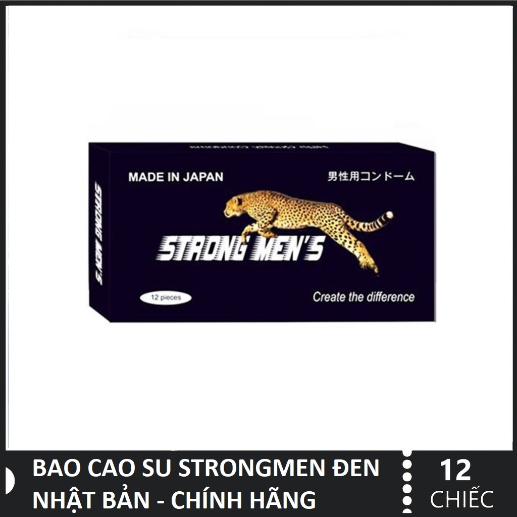 Bao cao su gân gai kéo dài thời gian hộp 12c Strongmen - bcs Nhật Bản