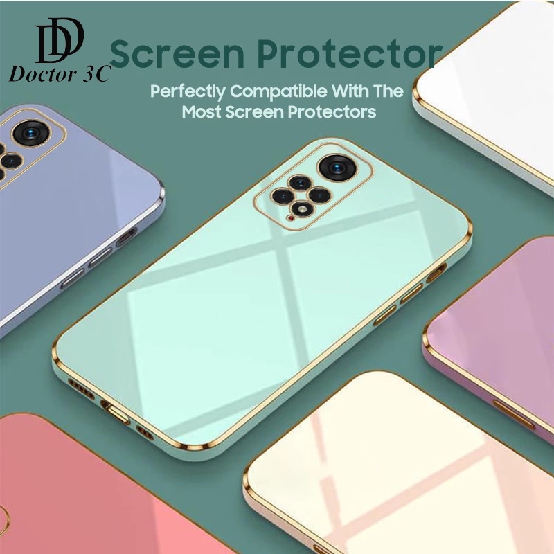Ốp điện thoại hở viền vuông mạ màu, kính bảo về camera cho Redmi Note 11 Pro Plus Pro+ 12C 11A 11s 11E 4G 5G 2023