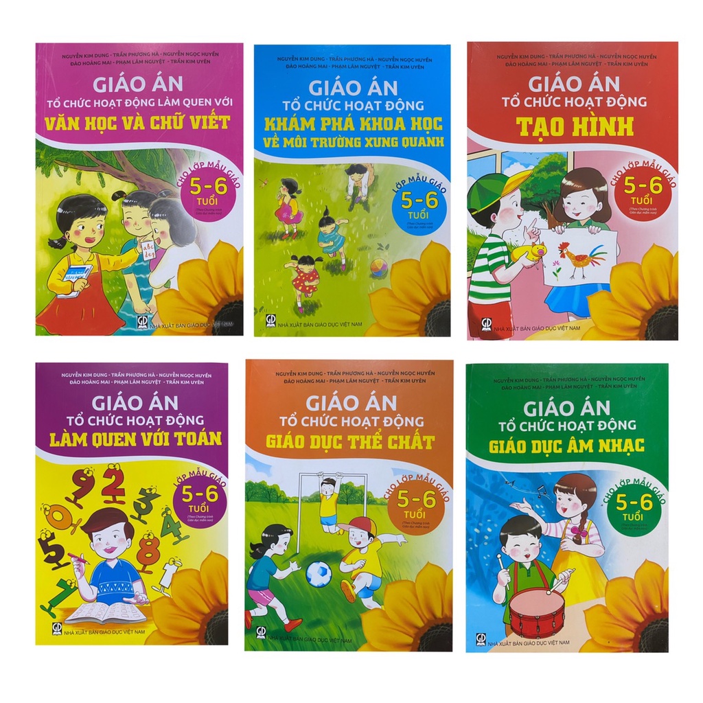 Sách - Combo 6 cuốn Giáo án tổ chức hoạt động lớp mẫu giáo 5-6 tuổi