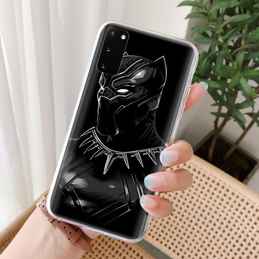 MARVEL Ốp Lưng Điện Thoại Nhựa Mềm Iphone 6s 6 8 7 Plus 5 5s Se 5c 4 4s Hình Báo Đen