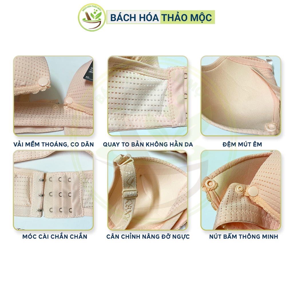 Áo Lót Không Gọng Bầu Cho Con Bú Nâng Ngực Thông Hơi Thoáng Mát