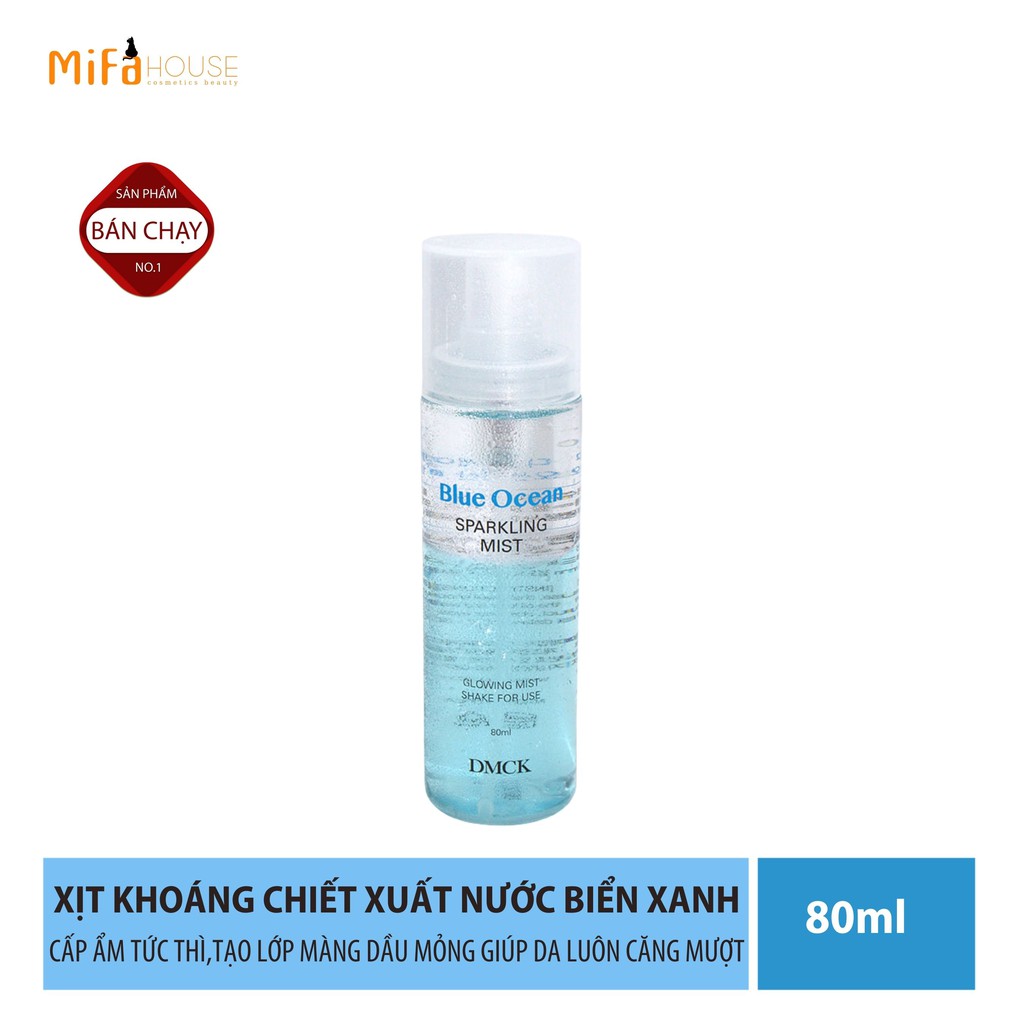 Xịt Khoáng Cấp Ẩm Tức Thì Chiết Xuất Nước Biển Xanh DMCK Blue Ocean Sparkling Mist 80ml