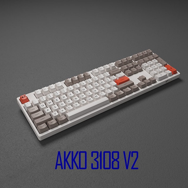 Bàn phím cơ AKKO 3108 V2 Steam Engine Akko Pink Orange Blue Switch chính hãng giá rẻ