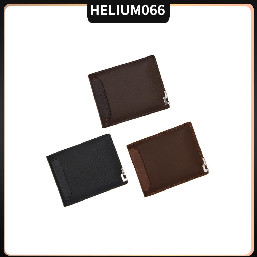 Ví Da PU Ngắn Nhiều Ngăn Đựng Thẻ Tiện Dụng Helium066 Cho Nam