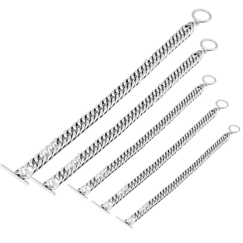 Vòng Tay Dây Xích Bằng Thép Không Gỉ Phong Cách Hip Hop Thời Trang Cho Nam Và Nữ