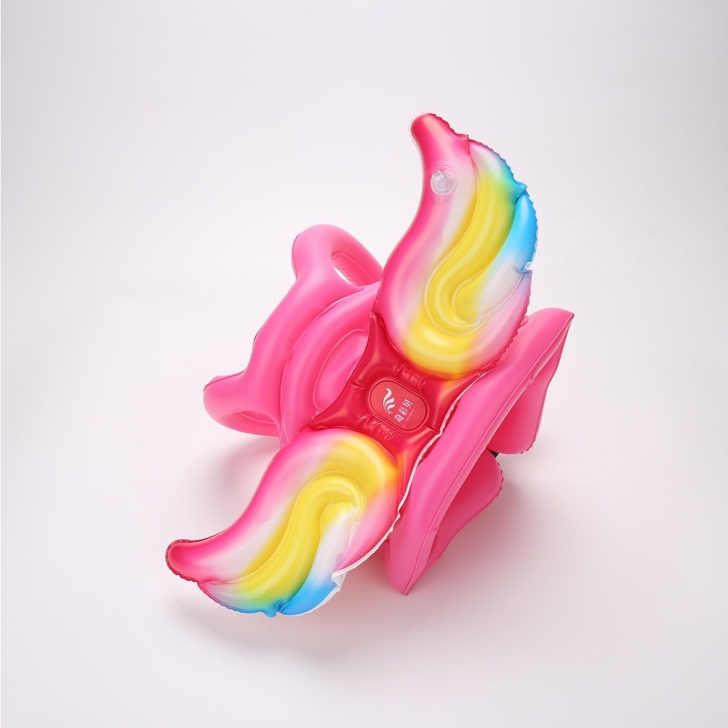 Phao bơi cho bé gái màu hồng có cánh thiên thần phía sau