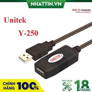 Cáp nối dài usb 2.0 5m có ic khuếch đại tín hiệu unitek y-250