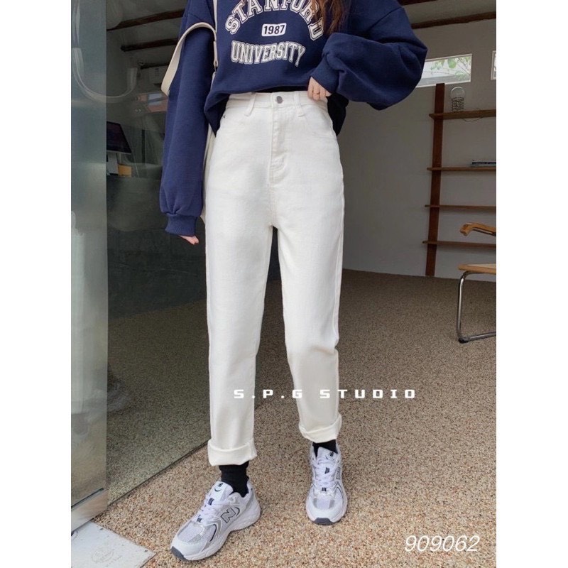 Quần baggy nữ, ống suông 9 tấc