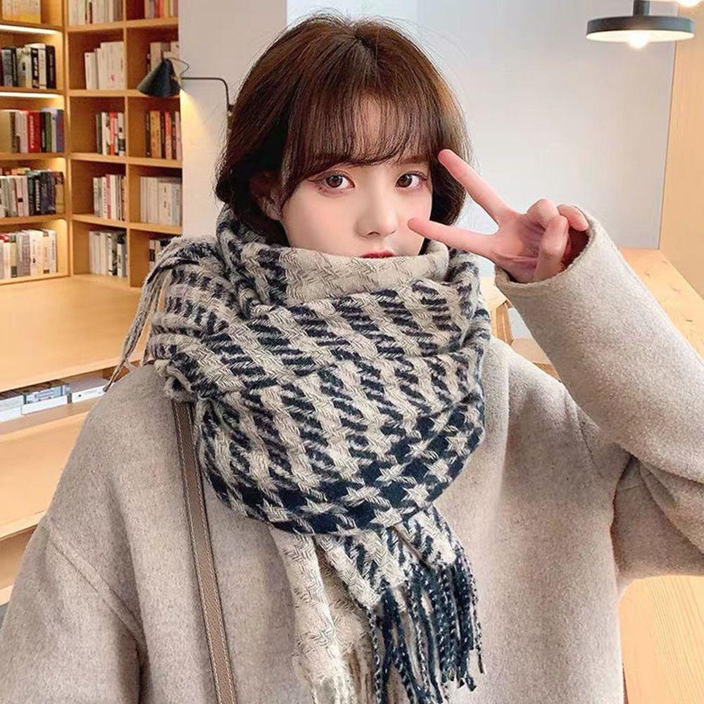Norman Khăn Choàng Cổ Mùa Thu Đông Bằng Vải Cashmere Kẻ Sọc Caro Thanh Lịch Cho Nam Và Nữ