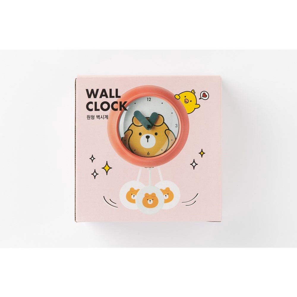 Đồng Hồ Treo Tường ARTBOX Hàn Quốc Hình Tròn Họa Tiết Oliver Màu Hồng