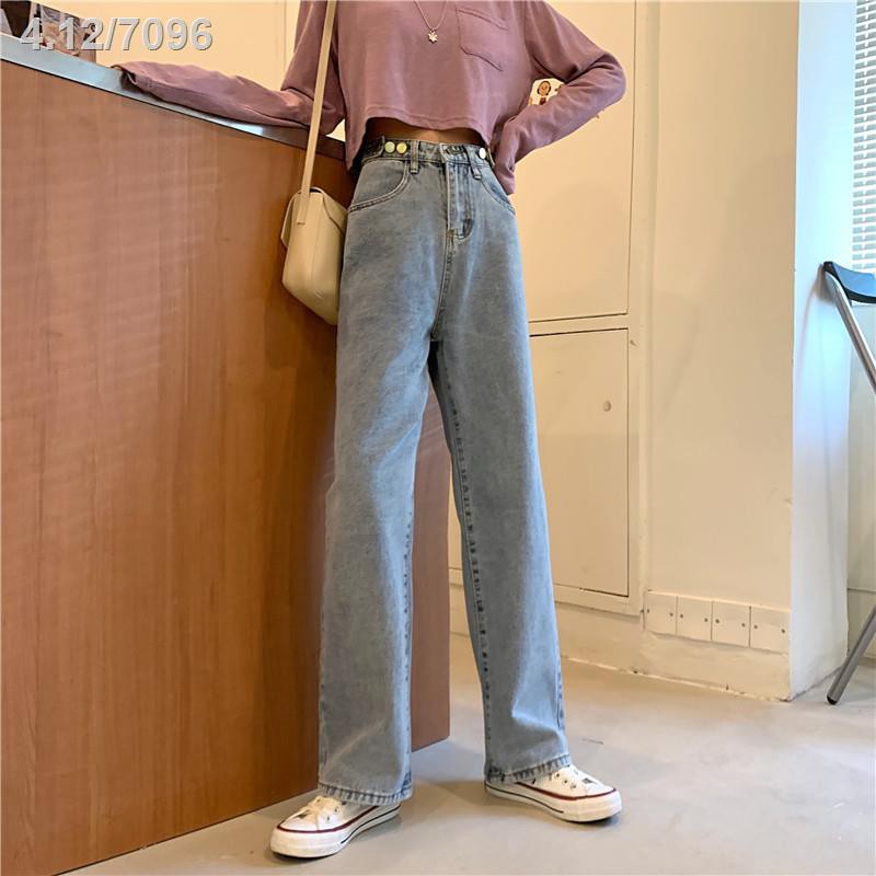mùa xuân năm 2021 mới quần dài cạp cao rộng rãi sang trọng, trọng mang hương vị Hồng Kông hợp thời trang in