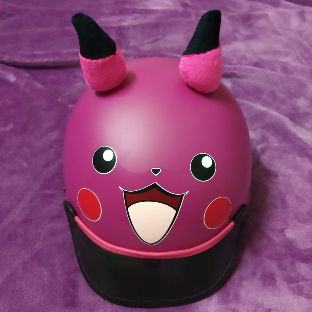 Nón Bảo Hiểm Trẻ Em 6-12 Tuổi - Mũ Bảo Hiểm hình Pikachu dễ thương