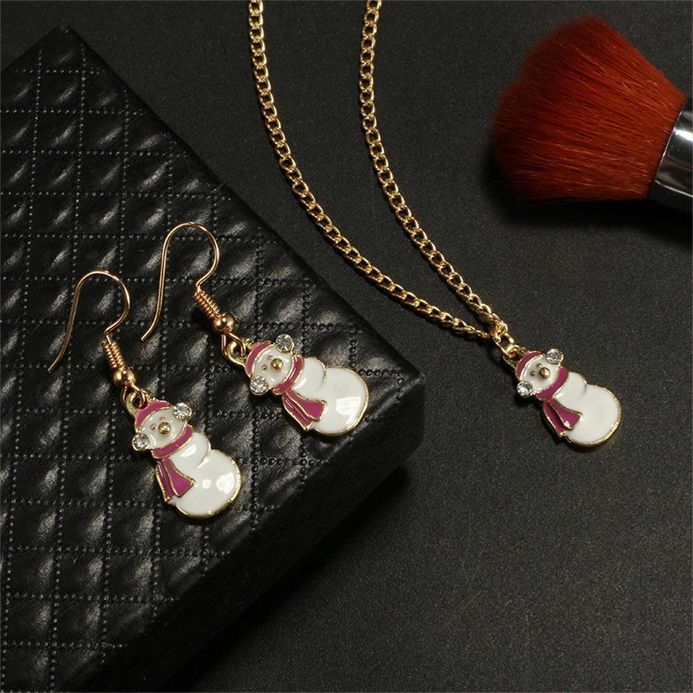 1 Bộ Vòng cổ Mặt Chuông Giáng Sinh Tráng Men Mới