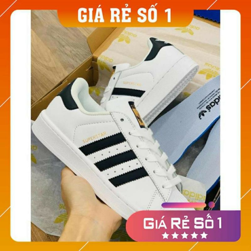 Giày adidas mũi trơn trắng 3 sọc