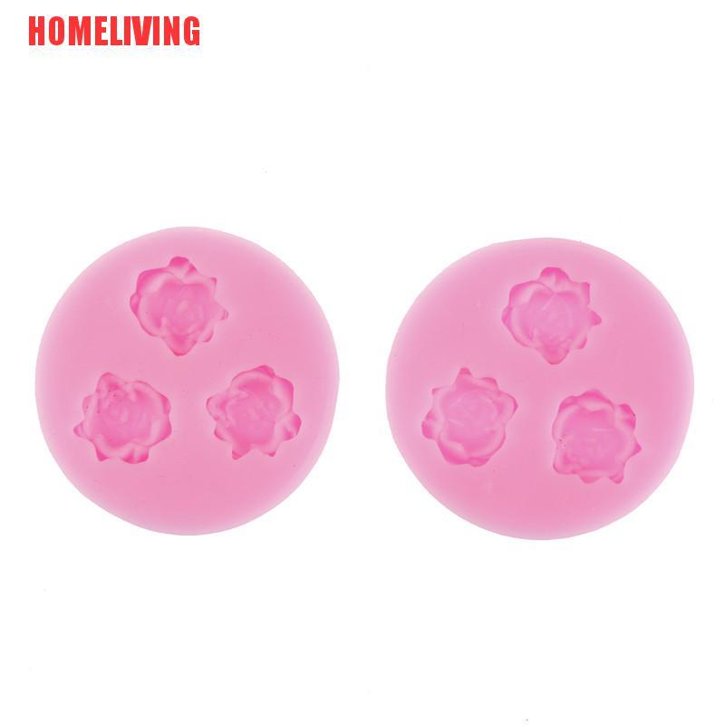 Khuôn silicone Tạo Hình Hoa Hồng 3d Trang Trí Bánh