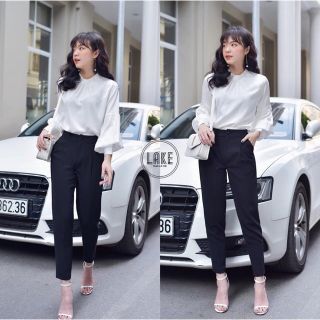 Quần Baggy Công Sở 💫𝙁𝙍𝙀𝙀 𝙎𝙃𝙄𝙋💫 quần tây nữ dáng công sở vải tuyết mưa cúc bọc nhiều màu