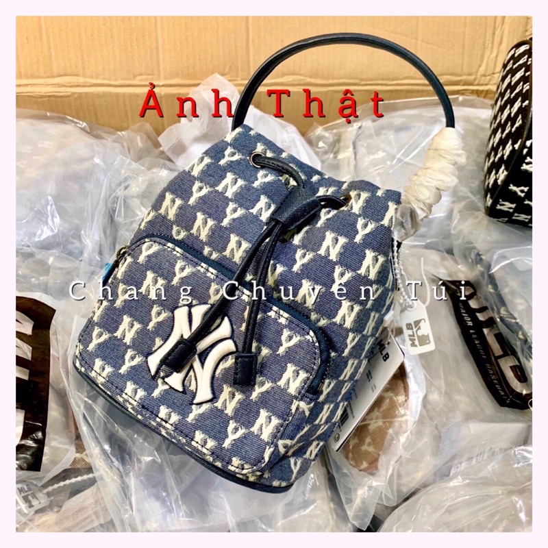 [Full Tag code] Túi rút Mlb Bucket hàng đẹp sẵn kho 3 màu (ảnh và clip thật)