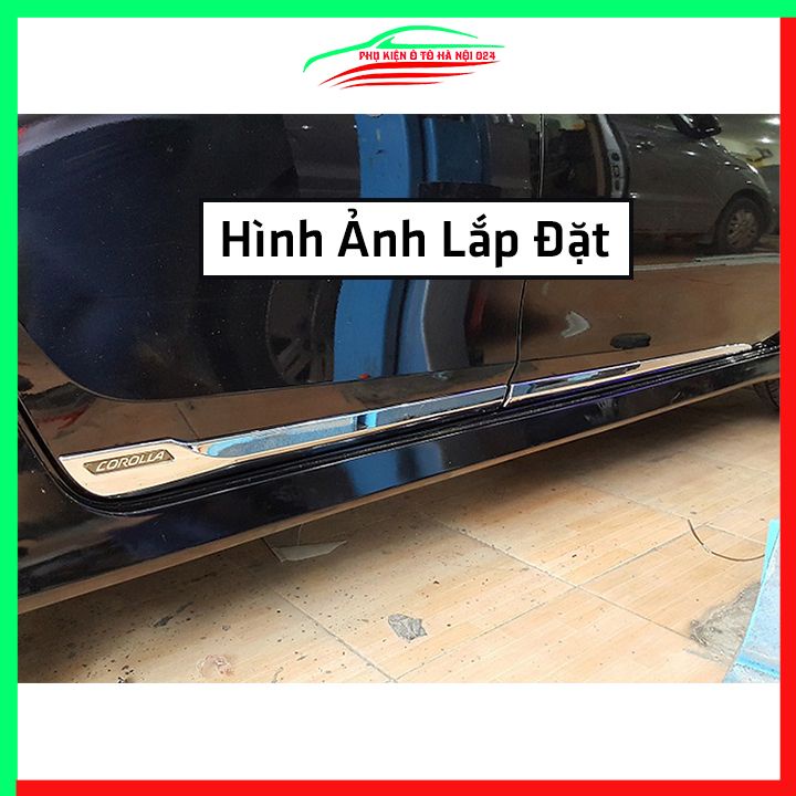 Bộ ốp nẹp sườn Altis 2014-2020 mạ crom trang trí làm đẹp xe
