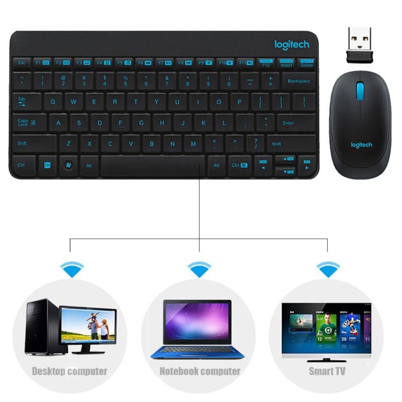 Logitech MK245 w / USB receiver Nano wireless Mini keyboard mouse Combos 1000 PPP ergonomic set