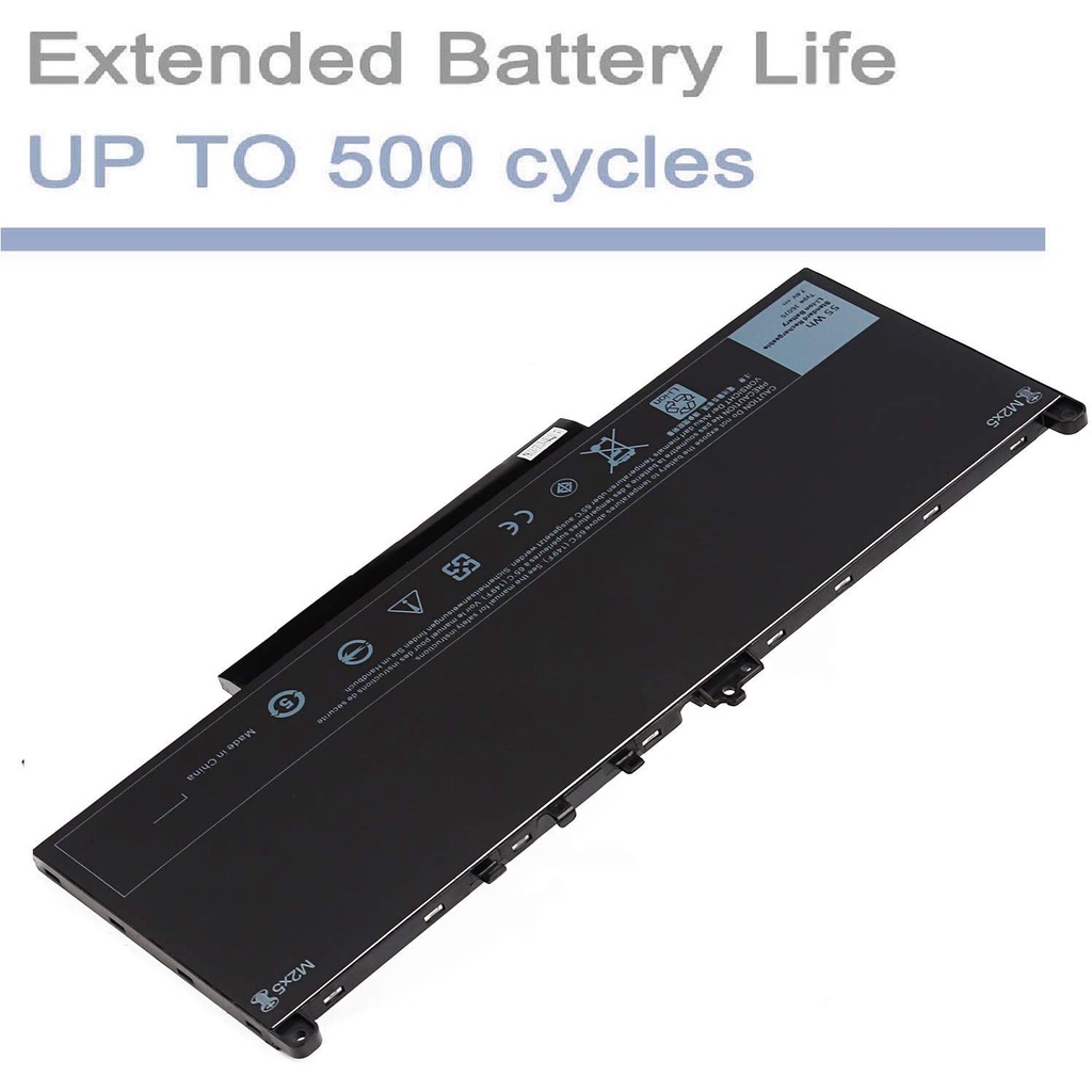 PIN ZIN DELL LATITUDE 7470 7270 E7270 E7470 4CELL 55WHR BATTERY MC34Y J60J5