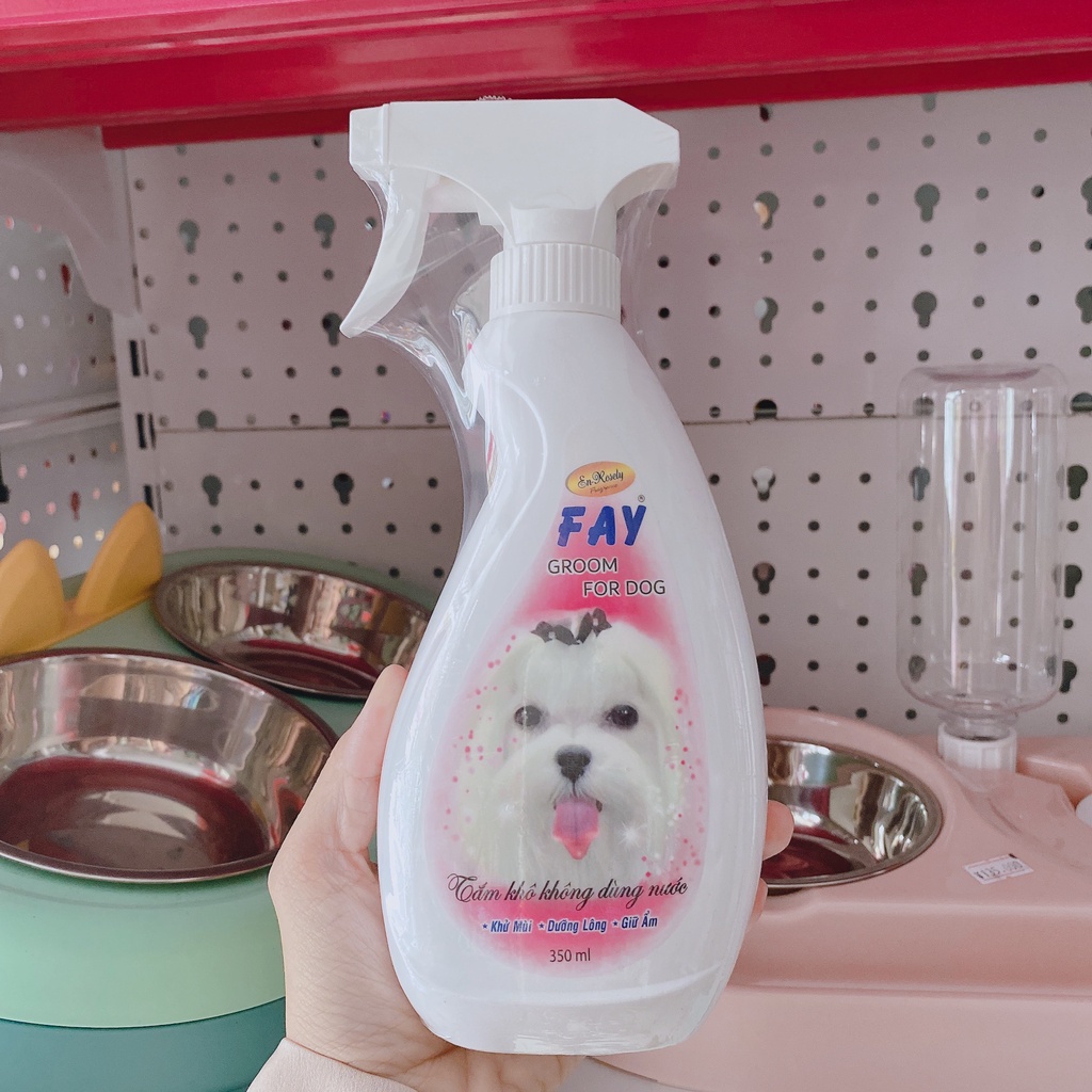 Sữa tắm khô cho chó mèo Fay Groom For Dog/ Borrammy (Dạng xịt cao cấp)