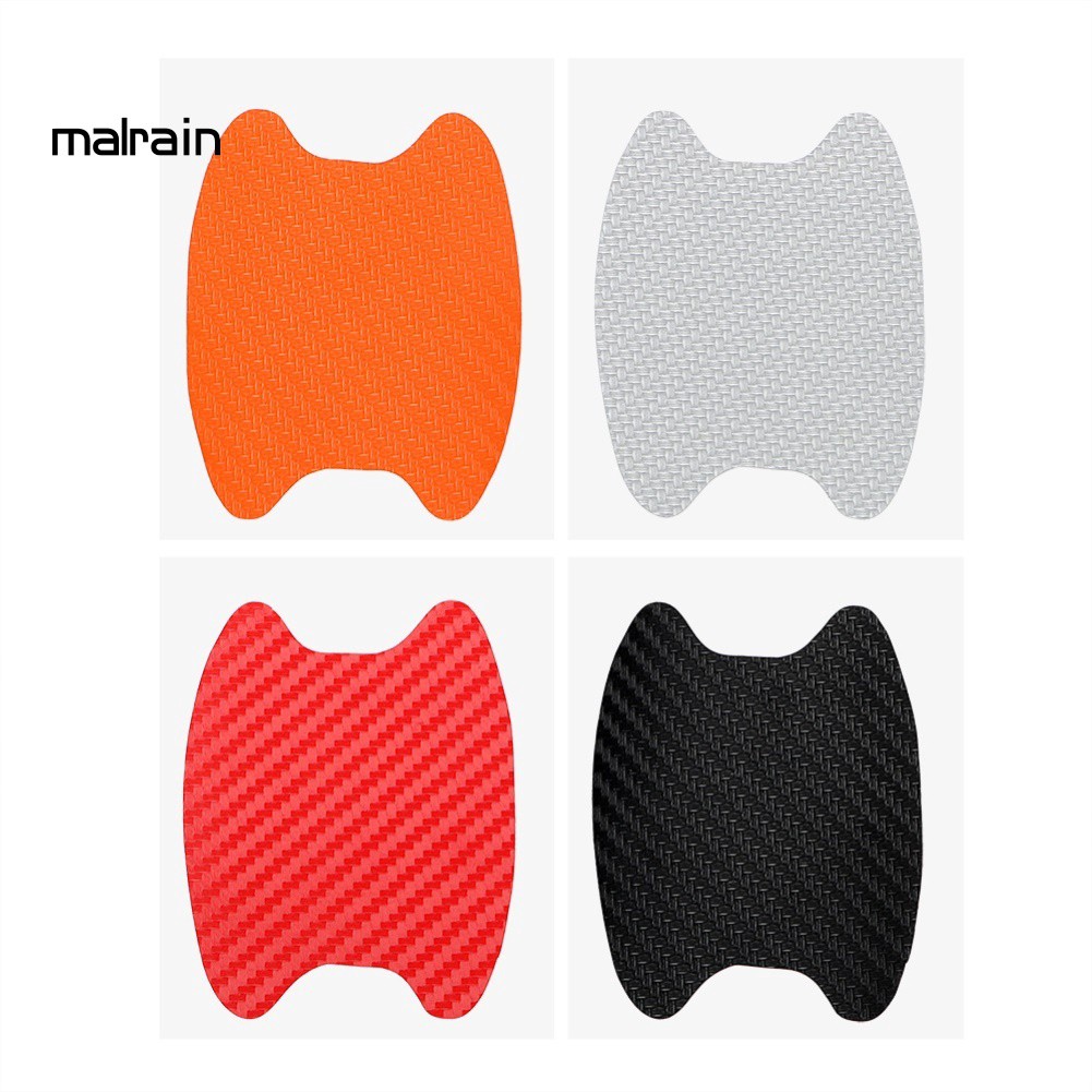 Bộ 4 Miếng Dán Bảo Vệ Tay Nắm Cửa Xe Ô Tô Bằng Sợi Carbon Cao Cấp