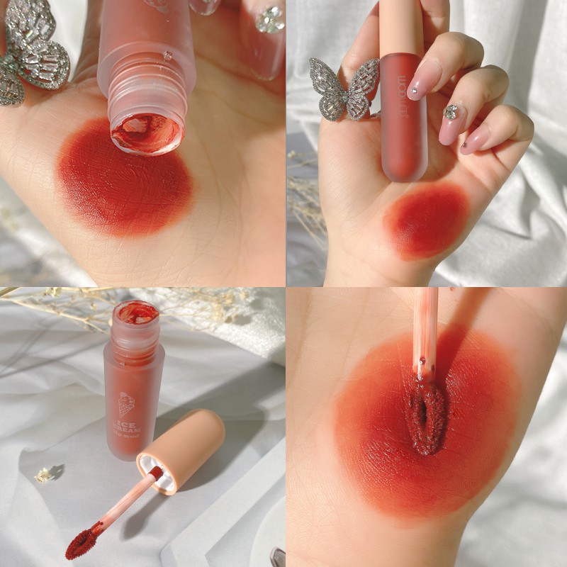 [HOT SELLING] ?? Ice cream lip mud white light matte soft mist caramel orange brown milk tea mousse lip glaze mirror? | BigBuy360 - bigbuy360.vn