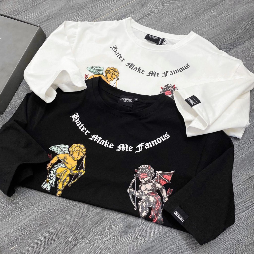Áo thun tay lỡ Hater make ANGLE DEVIL , áo thun cotton nam nữ unisex