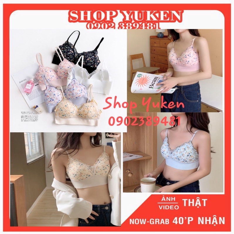 Áo bra su ren hoa nhí siêu xinh. Áo Lót Coset Không Gọng Ren Cap Cấp