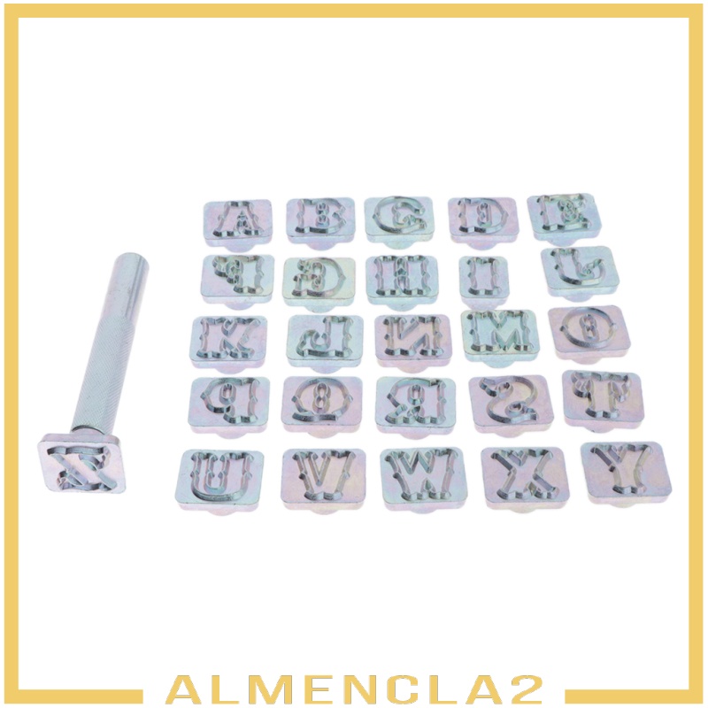 [ALMENCLA2] Hardened Alloy 19mm Alphabet Stamp Punch Set DIY Emboss Leather Craft Tools