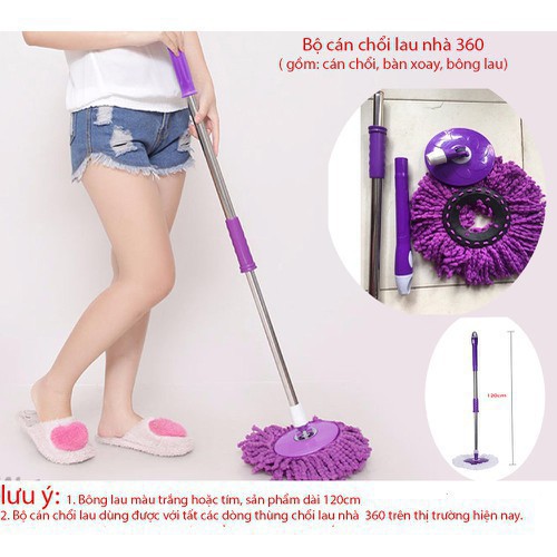 Chổi Lau Nhà Xoay 360 Độ Vắt Tự Đông Bàn Nhựa Cao Cấp
