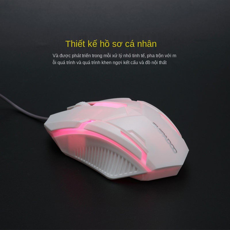 Bàn phím chơi game dạ quang, chuột, cảm ứng cơ, ăn gà, game, máy tính để bàn, USB có dây đen trắng đa năng | BigBuy360 - bigbuy360.vn