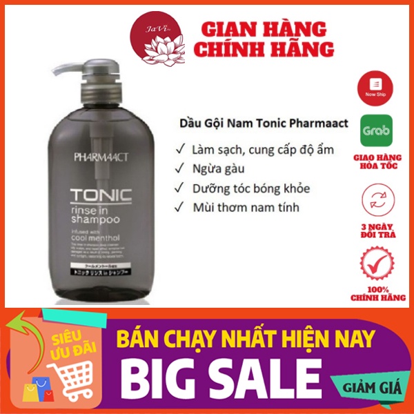 Dầu Gội Dành Cho Nam Tonic Pharmaact mát lạnh bạc hà Nhật Bản - mẫu mới 550ml ảnh cuối