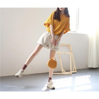 ⚡️GIÁ SỐC⚡️ Set áo thun vàng + quần short xắn gấu (Sỉ từ 5sp bất kỳ)