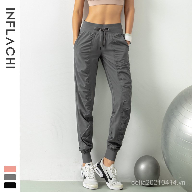 quần chạy bộ Dáng Rộng Thoáng Khí Có Túi 2021s Thời Trang Mùa Hè Cho Nữ