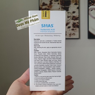Serum B5 SMAS 120ml / HA SMAS 100ml (Tinh Chất SMAS Pro Vitamin B5 Hydra Serum / SMAS HA Plus Hyaluronic Acid)