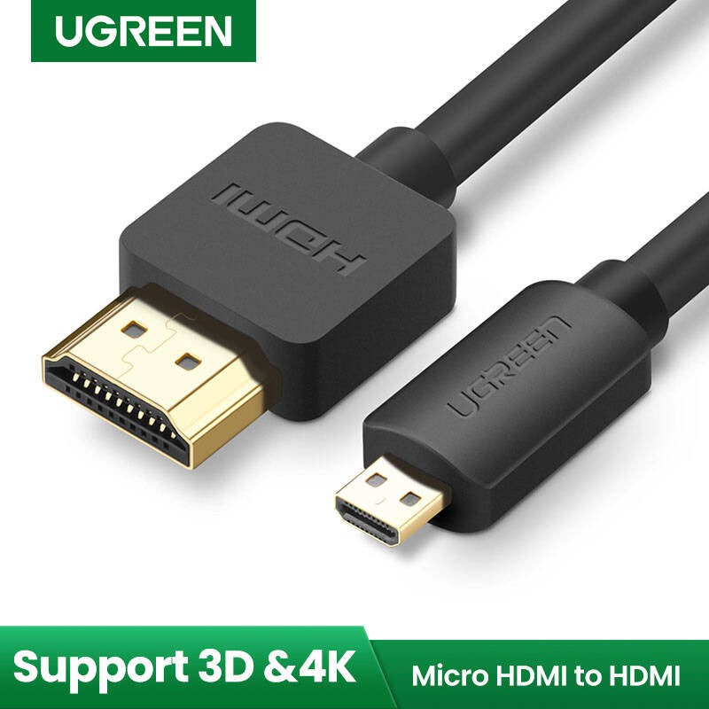 [Mã ELHACE giảm 4% đơn 300K] Cáp Micro HDMI sang HDMI 2k x 4k,3D Chính Hãng Ugreen 30102 30103 30104 HD127