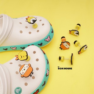 [SIÊU RẺ - SIÊU XINH]Combo 5 Stick jb jitbbitz sticker lò xo 2D nhiều hình kute gắn dép sục cá sấu cross và balo
