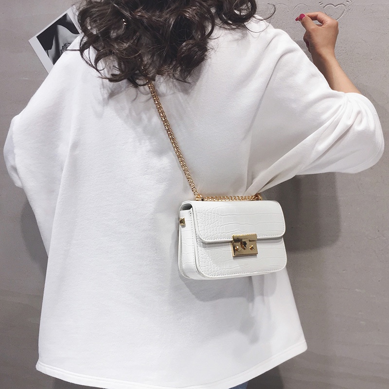 Túi Xách Nữ Đeo Chéo Da Rắn Dây Xích Kim Loại Cao Cấp ChiChi Store