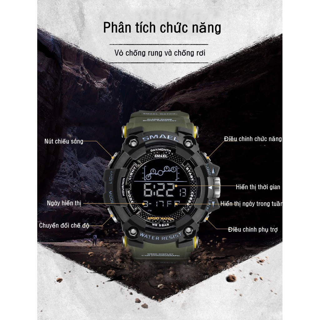 đồng hồ nam  cao cấp chống nước đồng ho nam máy cơ SMAEL JAPAN | BigBuy360 - bigbuy360.vn
