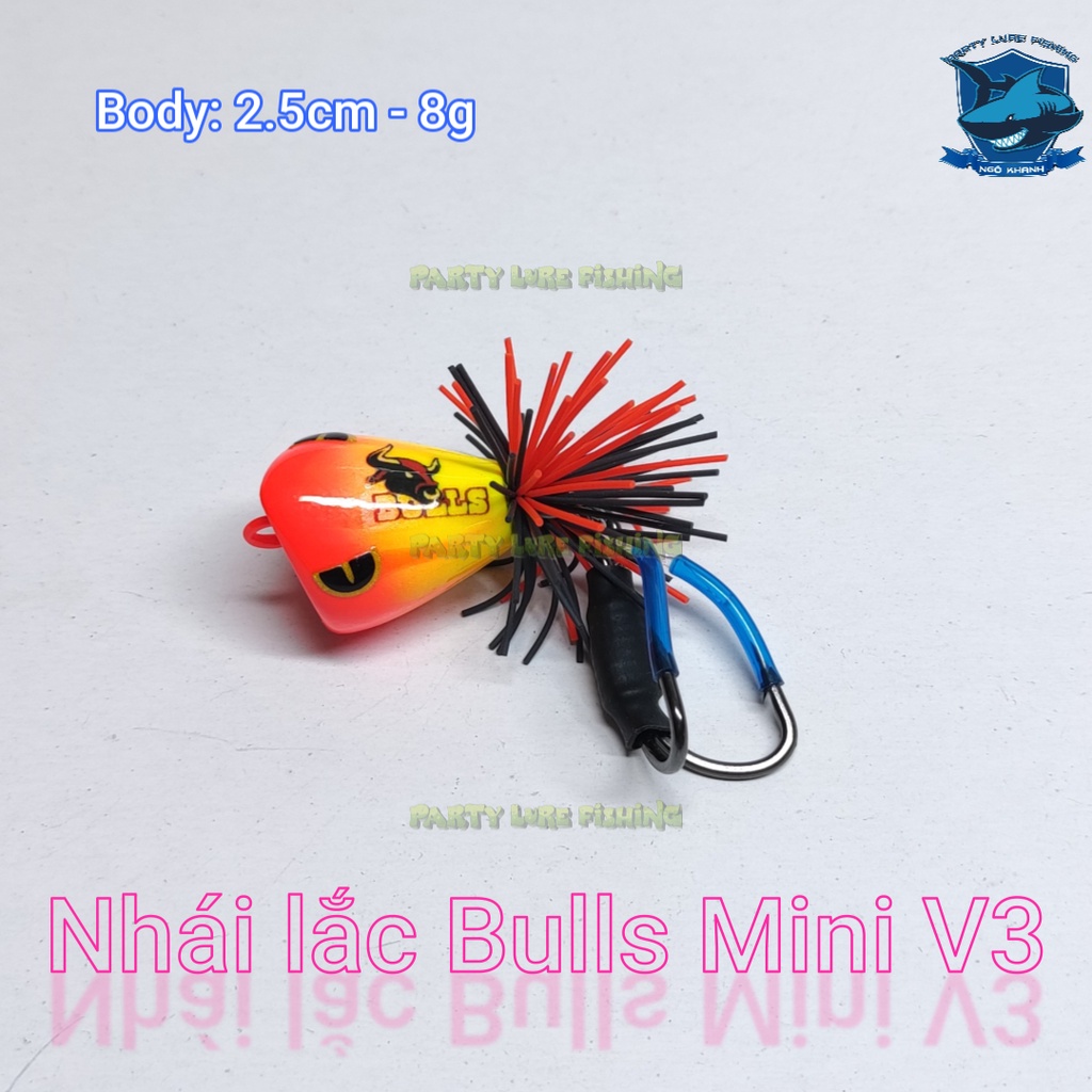 Nhái lắc Bulls Mini V3 - Mồi câu cá lóc