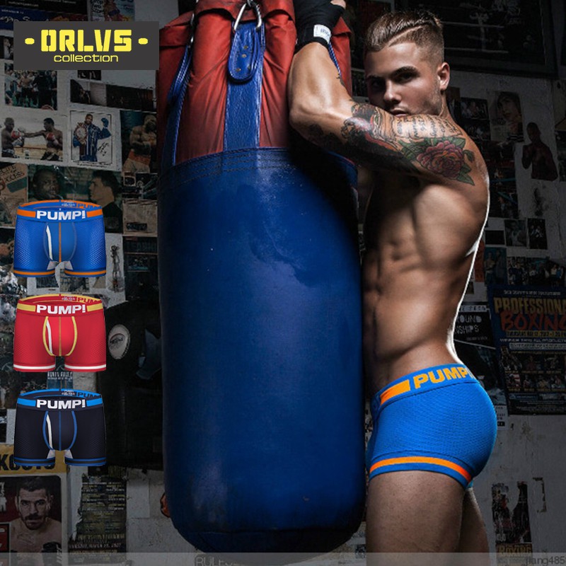 ORLVS Quần lót boxer dạng lưới thoáng khí H118 thời trang cho nam